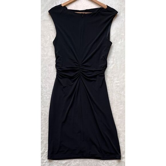 David Meister Cowl Neck Sheath Knee Length Dress in Black, Size 10 - Picture 12 of 15